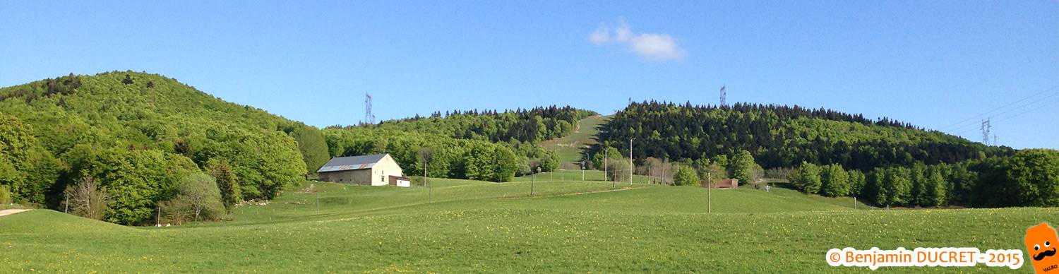 Vue panoramique des Plans d'Hotonnes en herbe en été